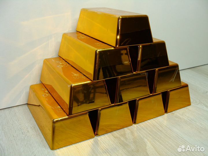 Десять Золотых Слитков 999.9 Fine Gold 1000g