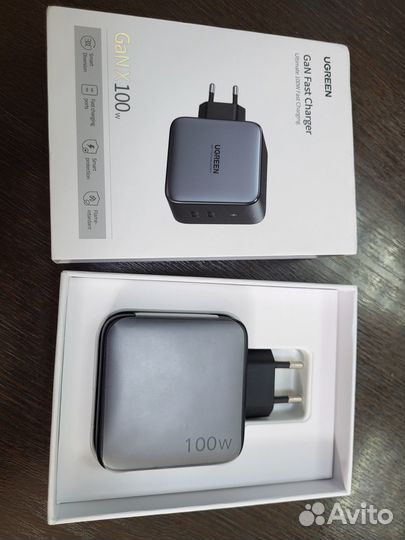 Зарядка Ugreen CD254 2xUSB-C 100W GaN