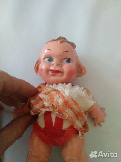 Кукла винтаж ходячая Edi редкая 16 см целлулоид