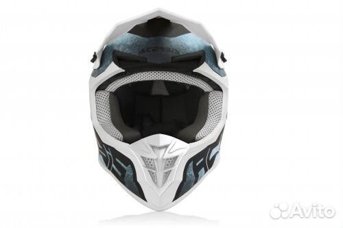 Шлем кроссовый Acerbis linear White/Light-Blue