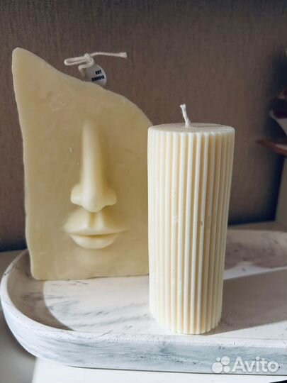 Набор интерьерных свечей Лицо и столбик