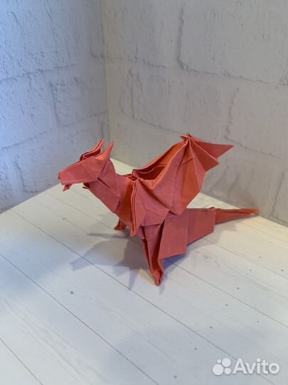 Дракон из бумаги «оригами»