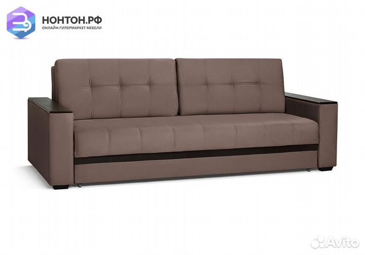 Диван еврокнижка Мадрид Lux кофе с молоком / корич