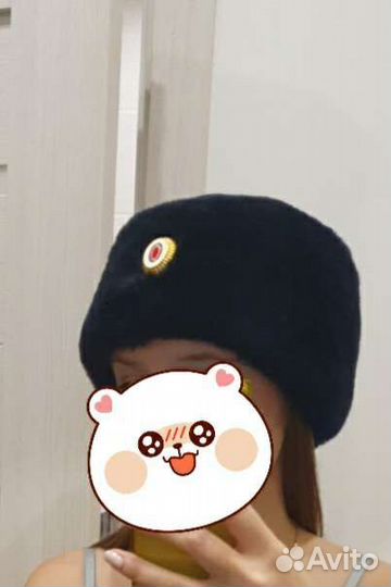 Женская зимняя шапка полиция