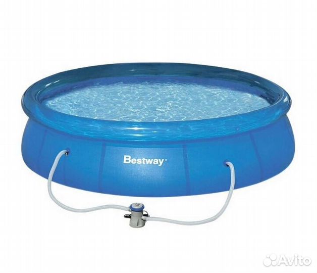 Бассейн надувной круглый, насос в комплекте