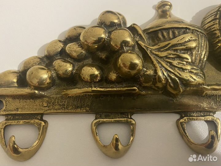 Вешалка из латуни Италия и подсвечник из латуни