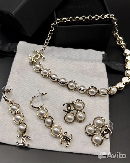 Колье серьги chanel