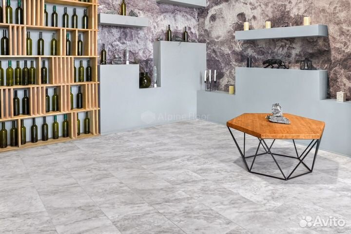 Кварц-виниловая напольная плитка Alpine Floor Ligh