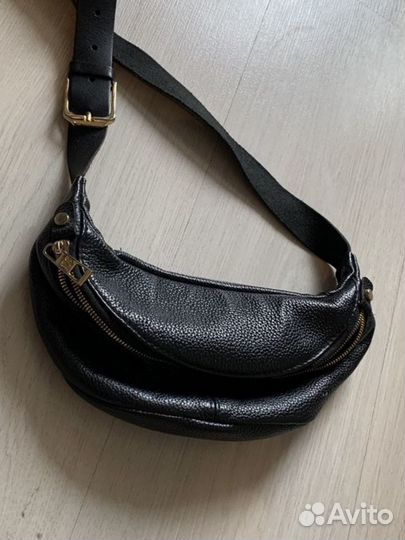 Сумка поясная натуральная кожа