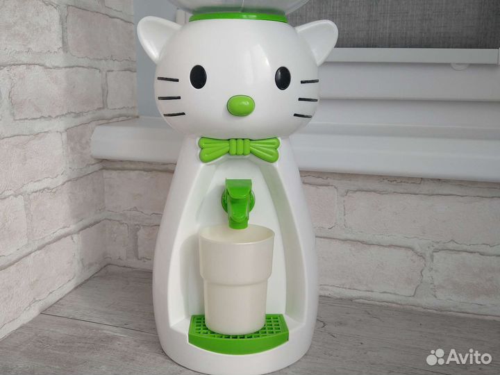 Детский кулер для воды, белый/зеленый, 2 л