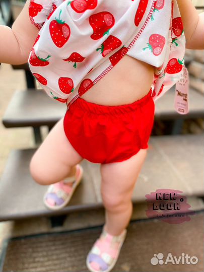 Новый детский летний костюм для девочки 74 80