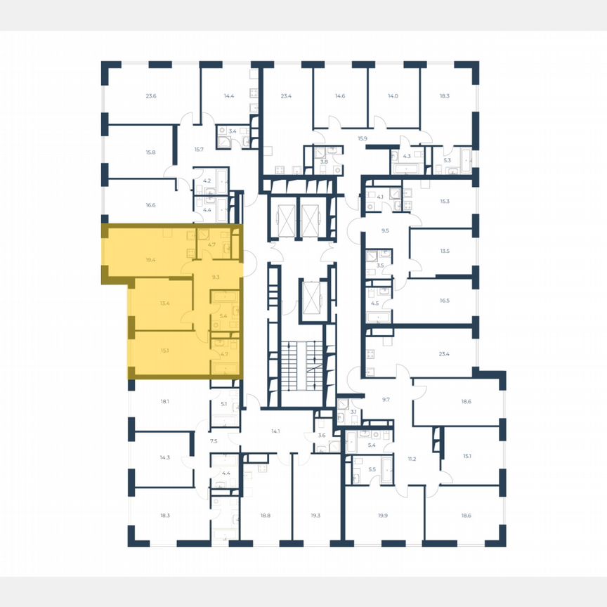 2-к. квартира, 72 м², 19/21 эт.