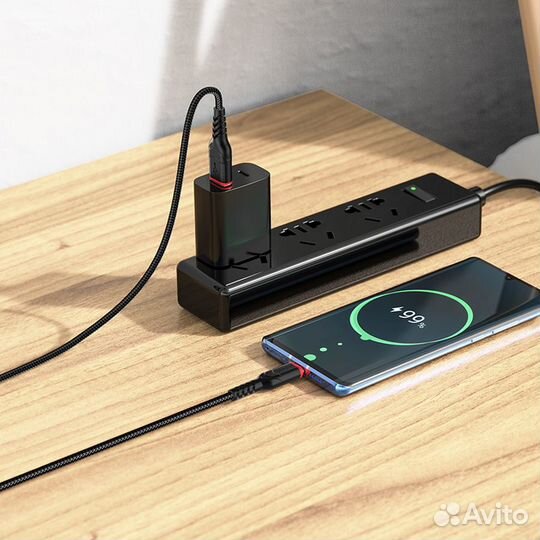 Кабель USB - Type-C 1м hoco X59 Victory, 3A, черны
