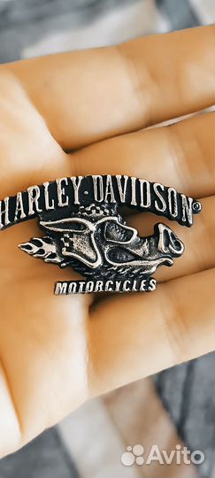 Брелок Harley-Davidson посеребренный новый