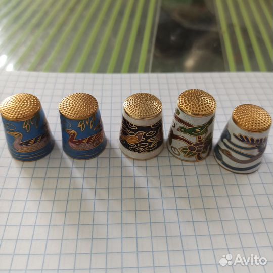 Напёрстки эмаль клуазоне и перламутр
