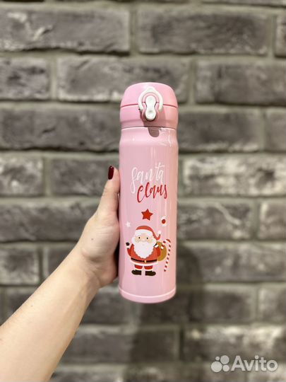 Термос для горячих напитков новогодний подарок