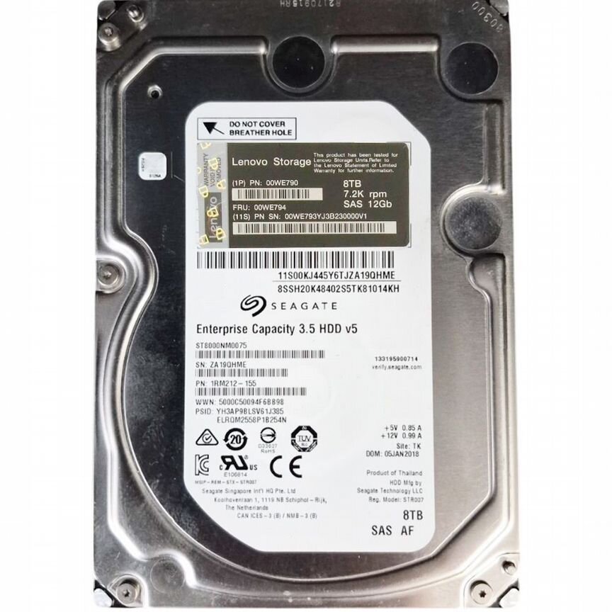 [00WE790] Жесткий Диск Lenovo 8tb Sas 3,5" Hdd 00we790