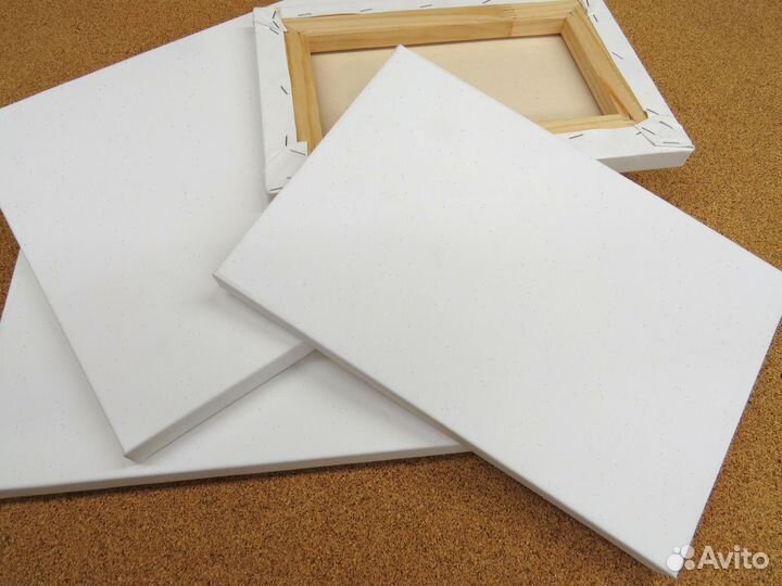 Холст на подрамнике 27х61 для живописи