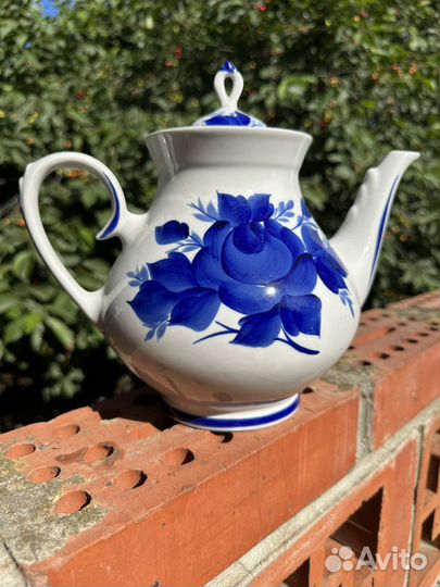 Чайник заварочный СССР гжель