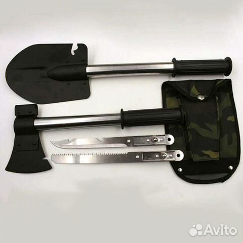 Лопата разборная, туристическая 4 в одном