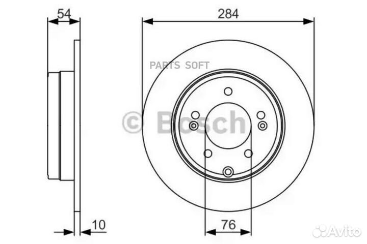 Bosch 0986479A45 0 986 479 A45 диск тормозной задн