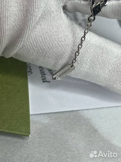 Колье Van Cleef Alhambra Vintage белое золото 750