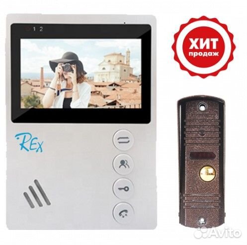 Комплект цветного видеодомофона 4.3 дюйма