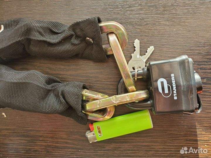 Велозамок, цепь с замком