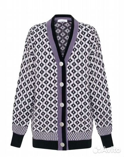 Кардиган длинный вязаный трикотажный на пуговицах