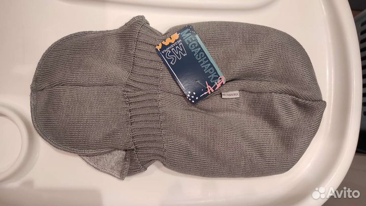 Шапка-шлем на 8-12 мес