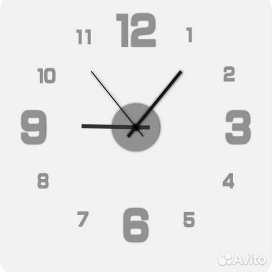 Безрамные настенные часы