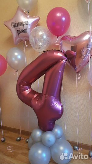 Фольгированый шар цифра