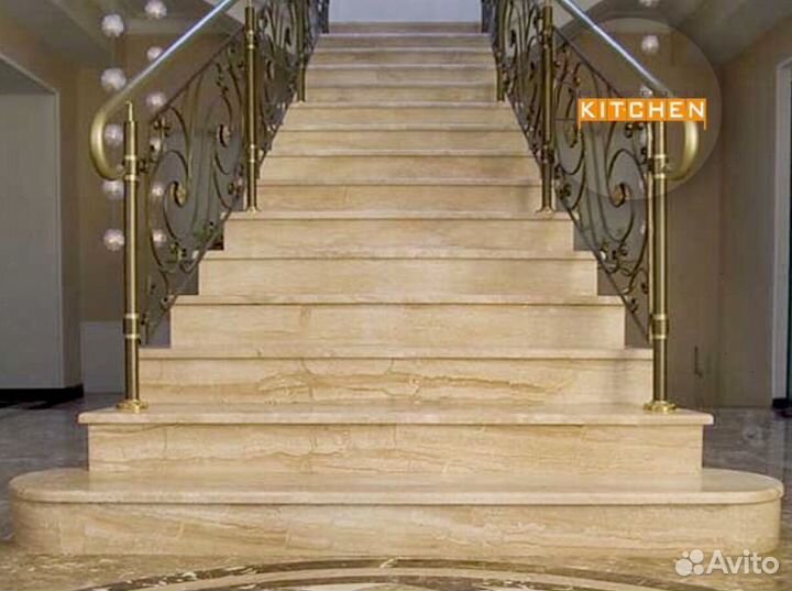 Лестница из акрилового камня