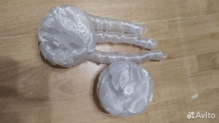 Банты для волос белые