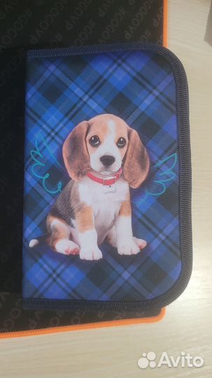 Пенал школьный с собакой