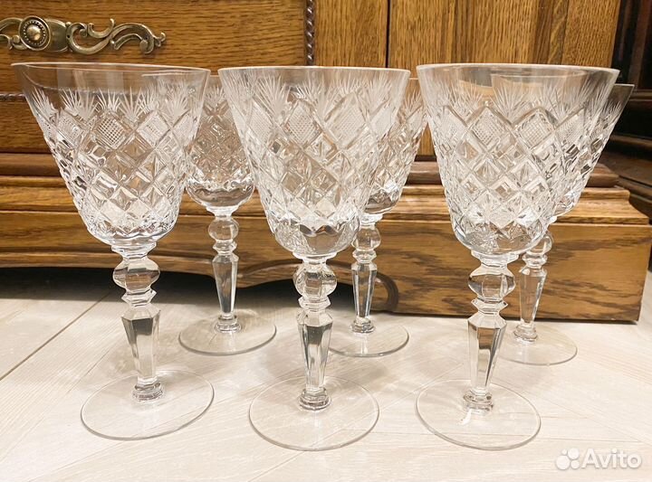 Фужеры хоу тальные СССР Ромбы Гусь-Хрустальный