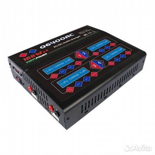 Зарядное устройство Q6400AC / 100Вт*4 / C:9A/D:2A