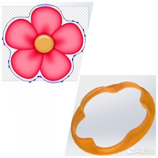 Формочки(вырубки)для теста на заказ,3D печать от