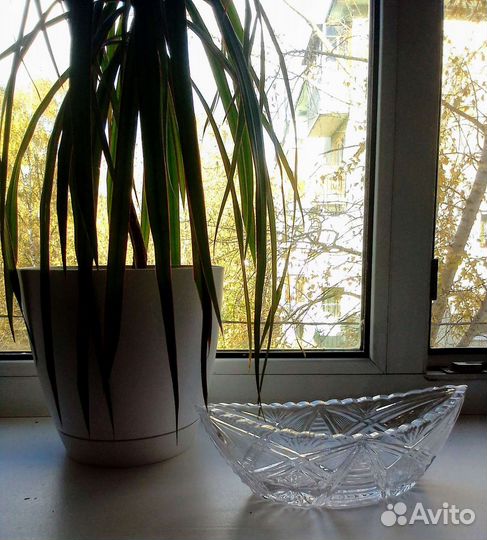 Ваза хрустальная ладья