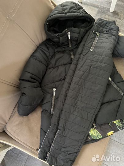 Пуховик и штаны зимний на девочку 140-146
