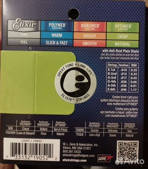 Струны для электрогитары