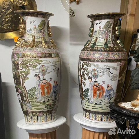 Вазы антикварные в стиле шинуазри
