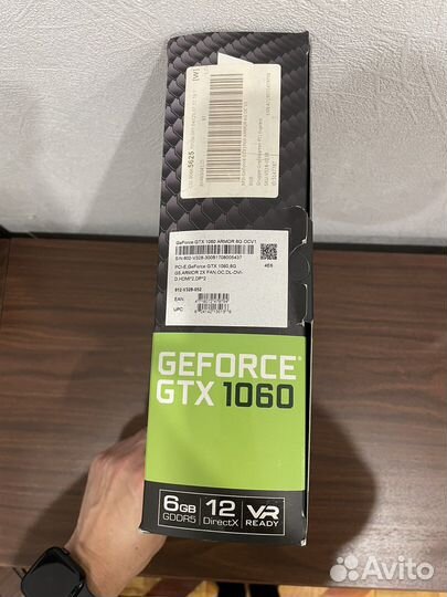 Видеокарта MSI Armor gtx 1060 6gb