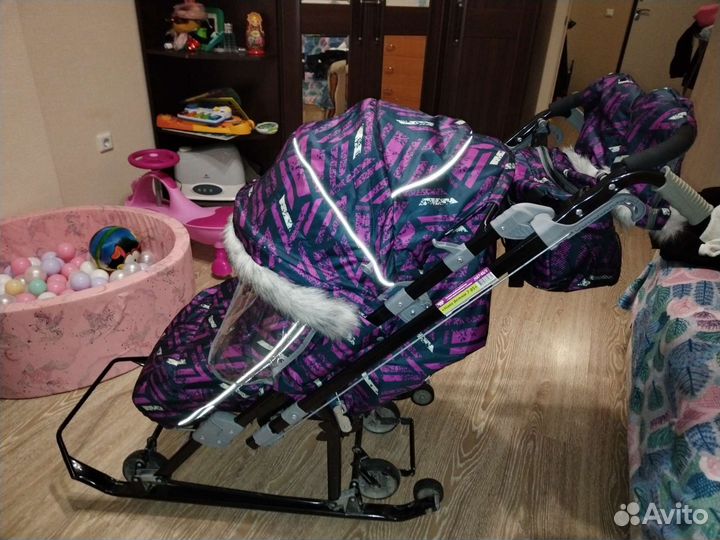 Детские санки коляска