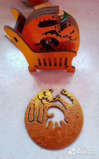 Подставки под стаканы Котики