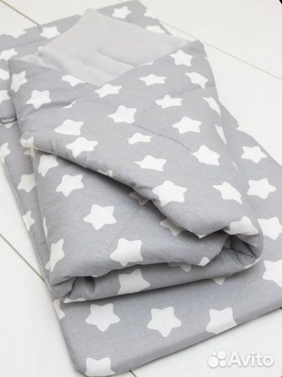 Комплект в коляску подушка матрас одеяло