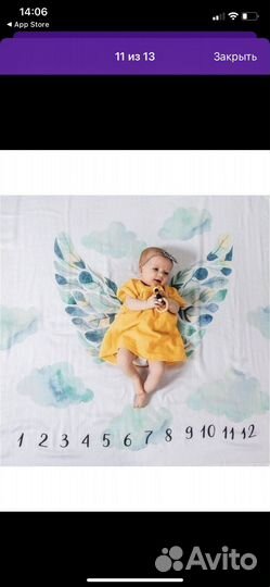 Муслиновая пеленка фотофон