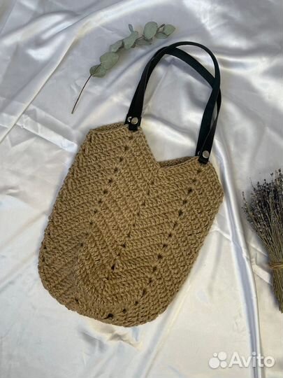 Джутовые корзинки ручной работы