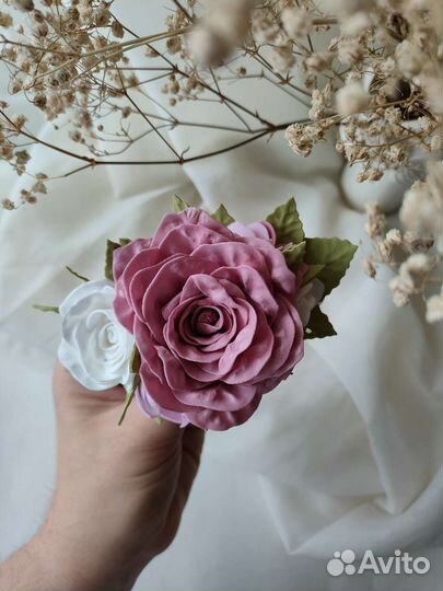 Заколка цветы. Ободок. Повязка розы