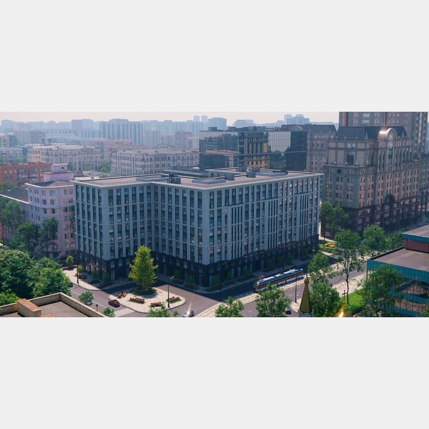 1-к. апартаменты, 54,6 м², 6/10 эт.